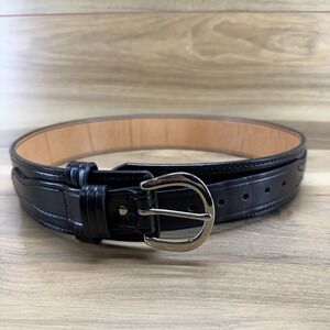 DON HUME Duty Belt 34 Black Leather 2.25 in Oklahoma USA Made